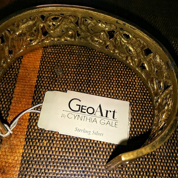 Bronz & Sterling Silver Cuff Bracelet - Picture 2 of 8